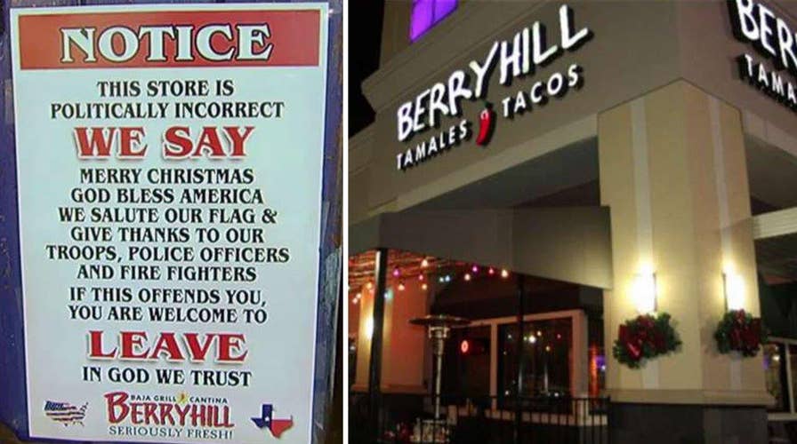 Texas restaurant chain posts 'politically incorrect' policy