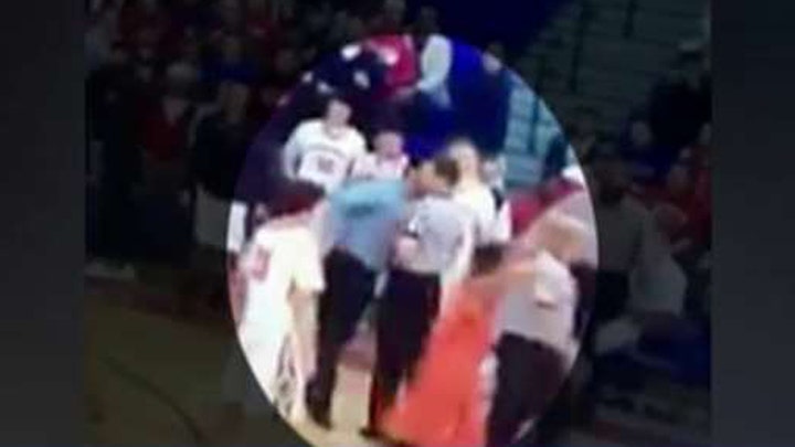 Coach knocks ref to floor with vicious head-butt
