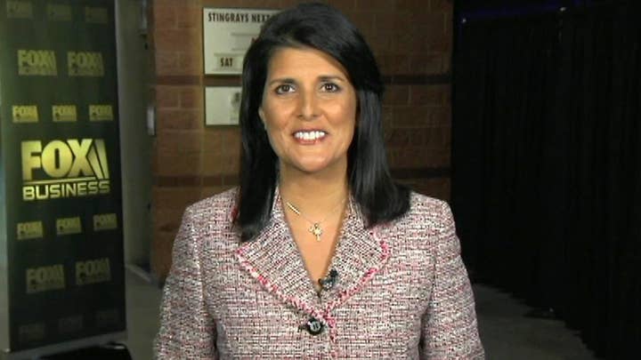 Gov. Nikki Haley addresses her swipe at Trump