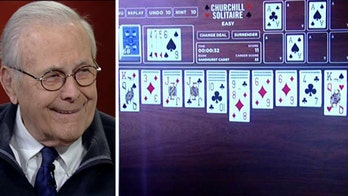 Rumsfeld debuts 'Churchill Solitaire' video game