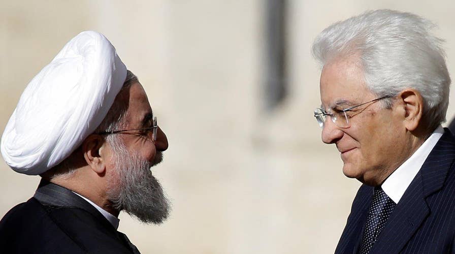 Iranian president visits Italy in first trip since sanctions