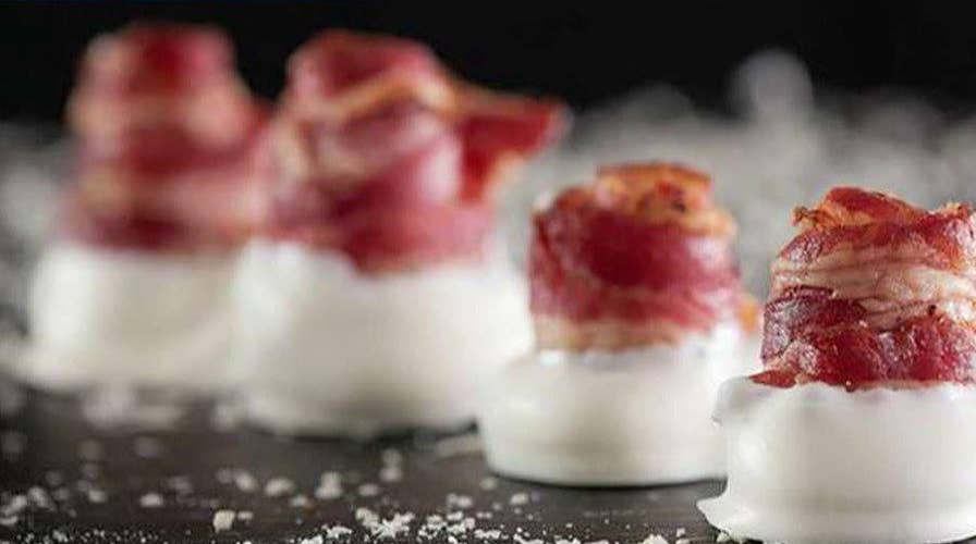 Say 'I love you' with a bacon rose bouquet