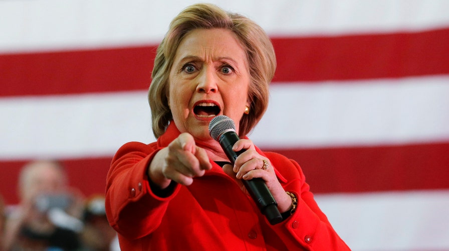 Clinton barks to mock Republican candidates
