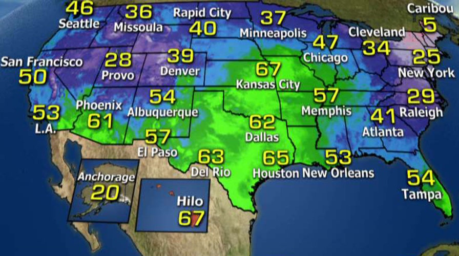 National forecast for Friday, February 19