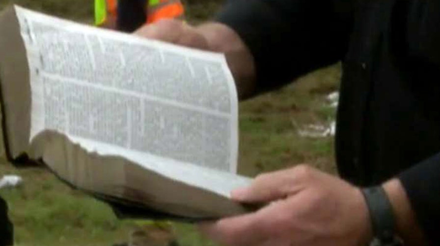 Bible undamaged after SUV explodes