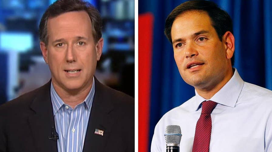 Santorum on plan to close Gitmo, why he's backing Rubio