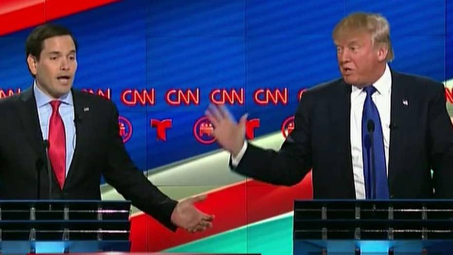Rubio Pounds Trump At Houston Debate Cruz Kasich Carson Left On