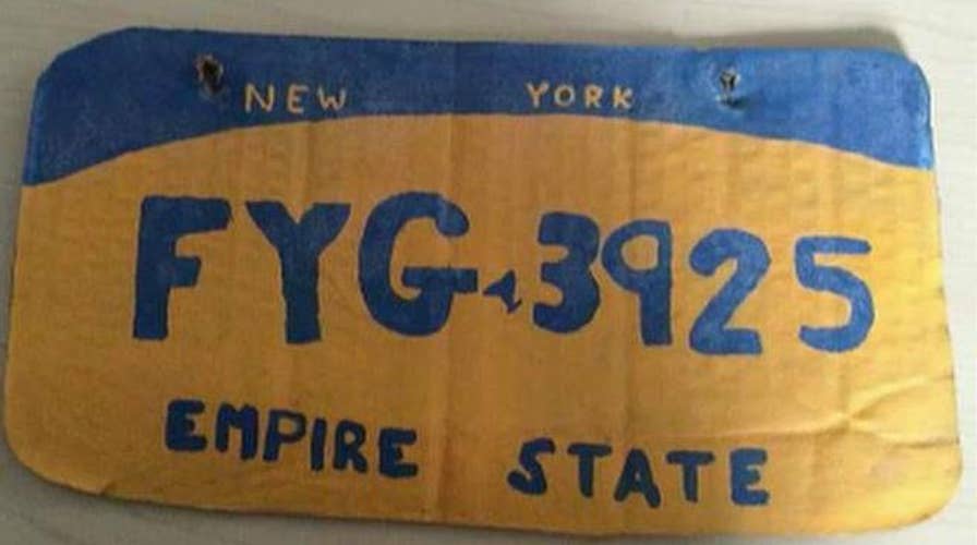 Woman tried to fool cops with homemade license plate