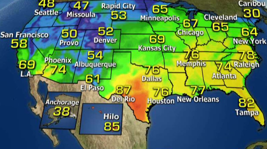 National forecast for Tuesday, March 8