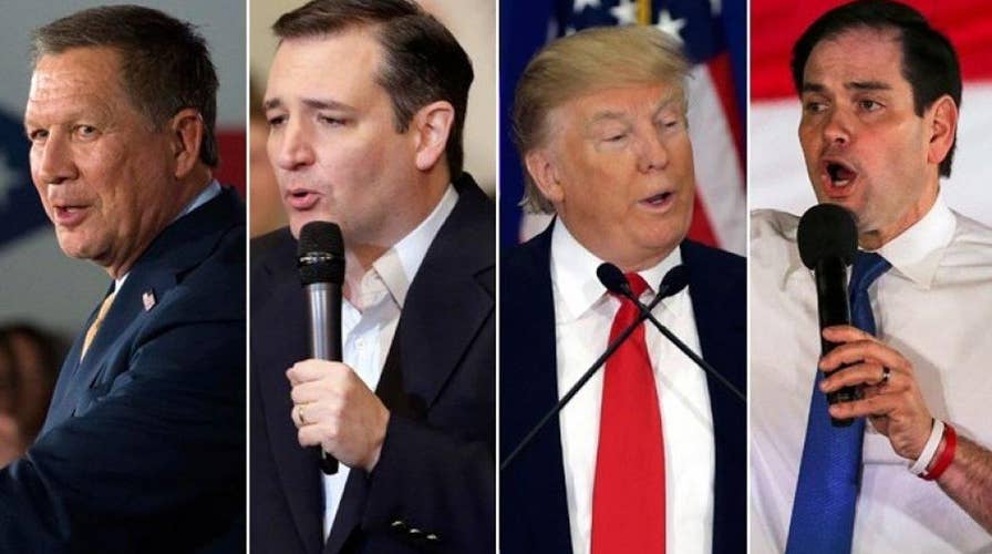 FNC Wednesday primetime lineup: Kasich, Cruz, Trump, Rubio