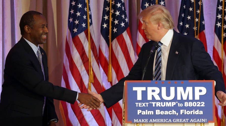 Carson endorses Trump: 'He cares deeply about America'