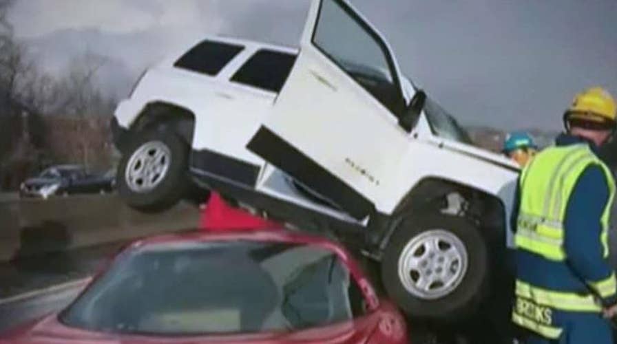 Massive 94-car pileup closes highway in North Carolina