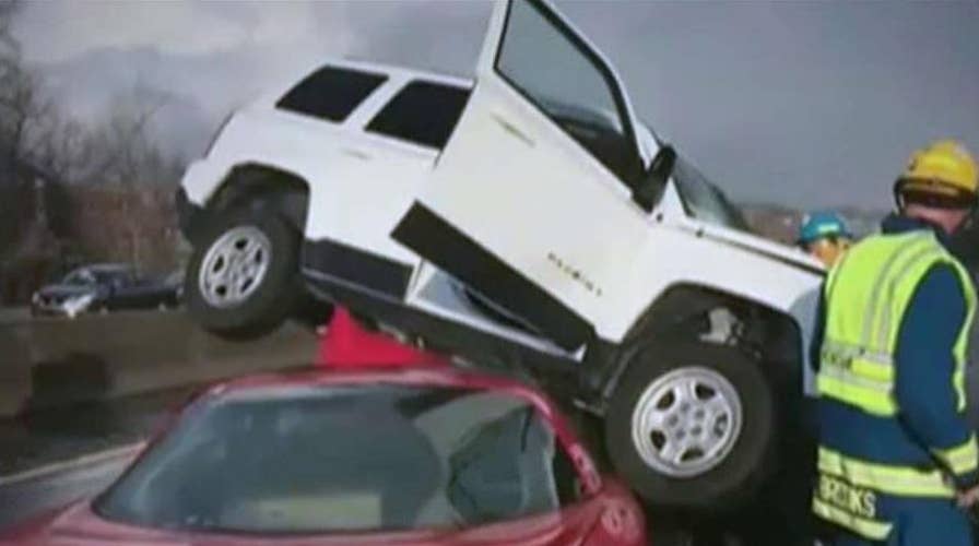 Massive 94-car pileup closes highway in North Carolina 