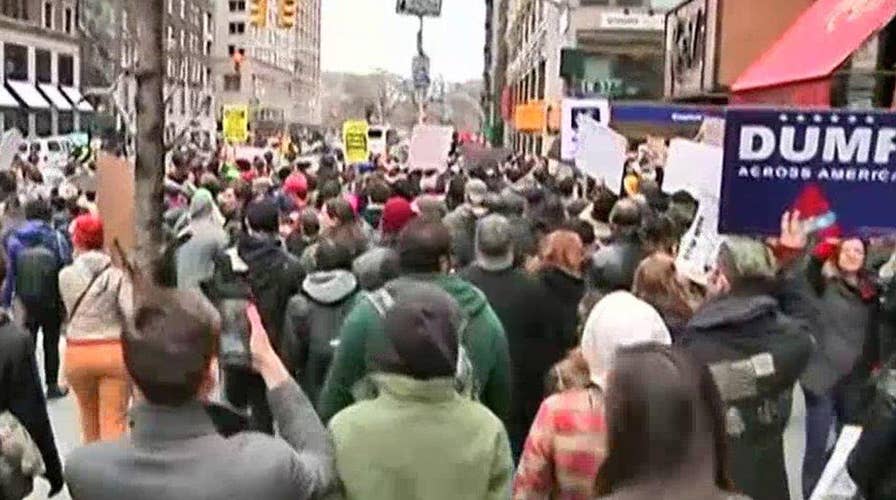 Anti-Trump protests erupt in New York and Arizona