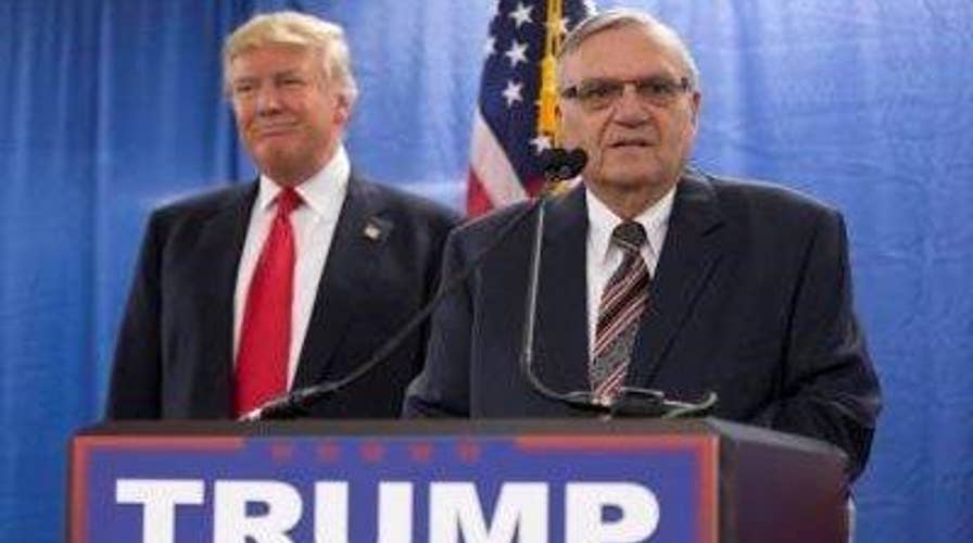 Sheriff Arpaio addresses Trump protesters blocking freeway