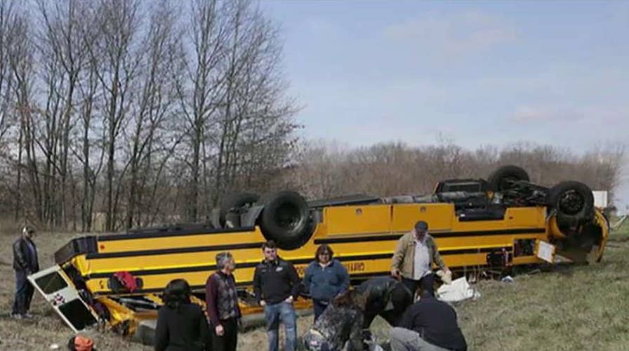 School basketball team survives when bus overturns in crash