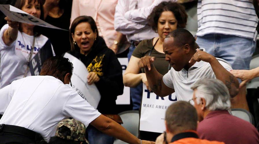 Trump campaign blasts 'disgusting behavior' of protesters