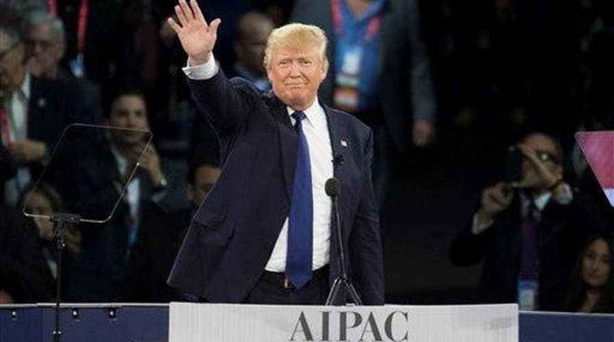 Trump shows presidential side at AIPAC