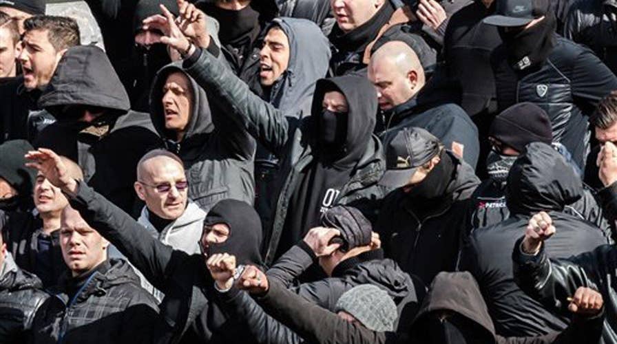 Protest turns violent at Brussels memorial