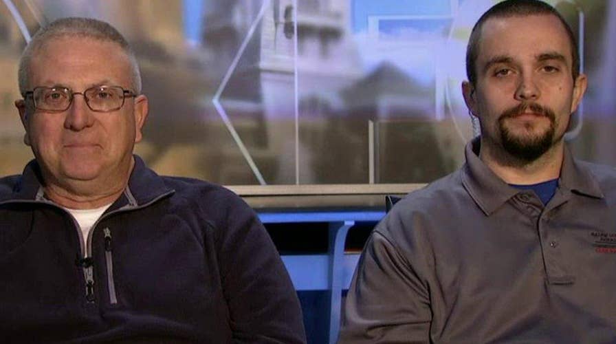 Officer receives emotional send-off from his dispatcher son