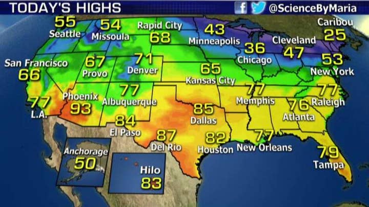 National forecast for Monday, April 4