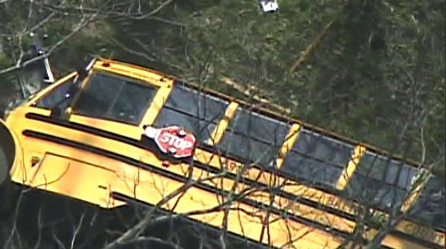 Police: Students injured in school bus crash in Maryland