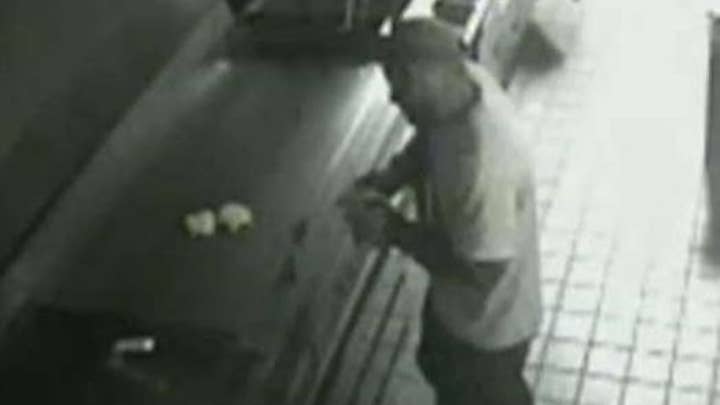 Man makes himself a snack after breaking into burger joint