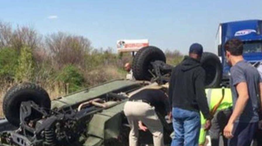 Four US soldiers injured in Humvee crash in New Jersey