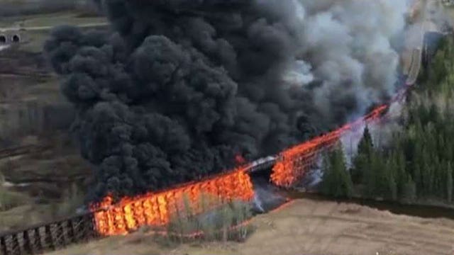 Fire bug? Suspicious blaze destroys rail trestle bridge