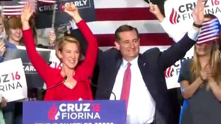 Ted Cruz names Carly Fiorina as his running mate choice