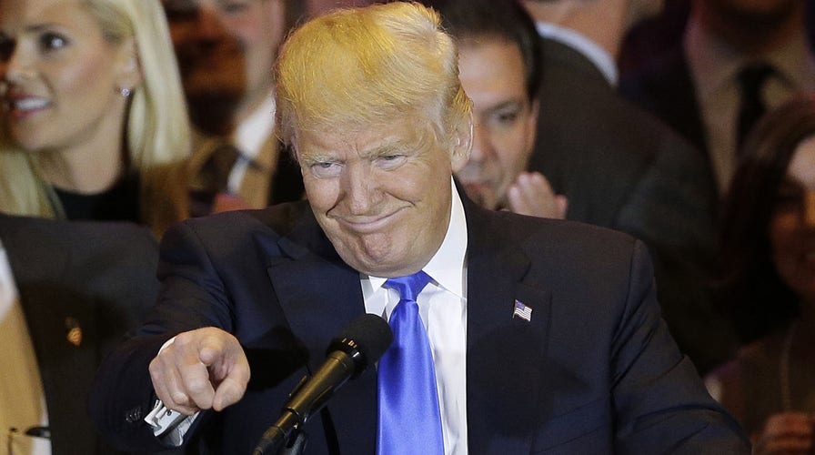 Donald Trump reacts to sweeping five primary states