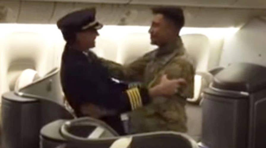 Pilot surprises soldier son after deployment, flies him home
