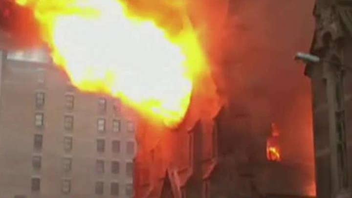 Historic New York City cathedral destroyed by fire