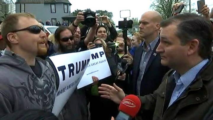 Cruz confronts Trump supporters in Indiana