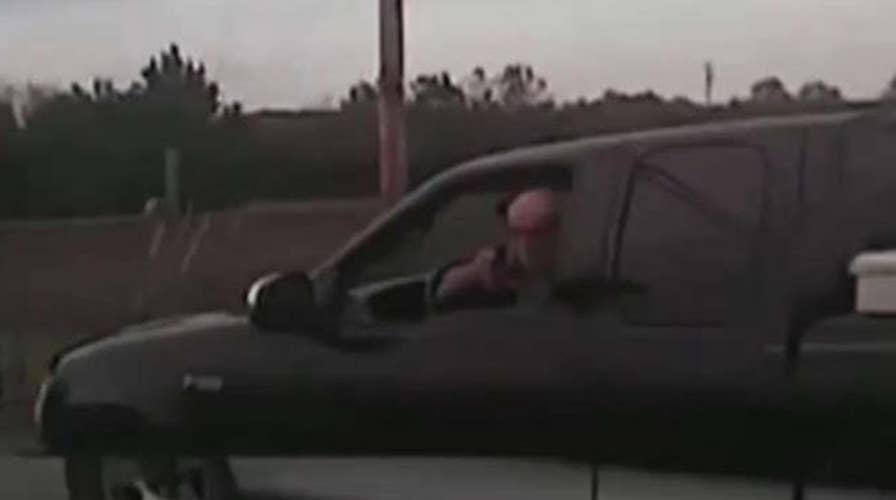 Officer shot point blank during terrifying traffic stop