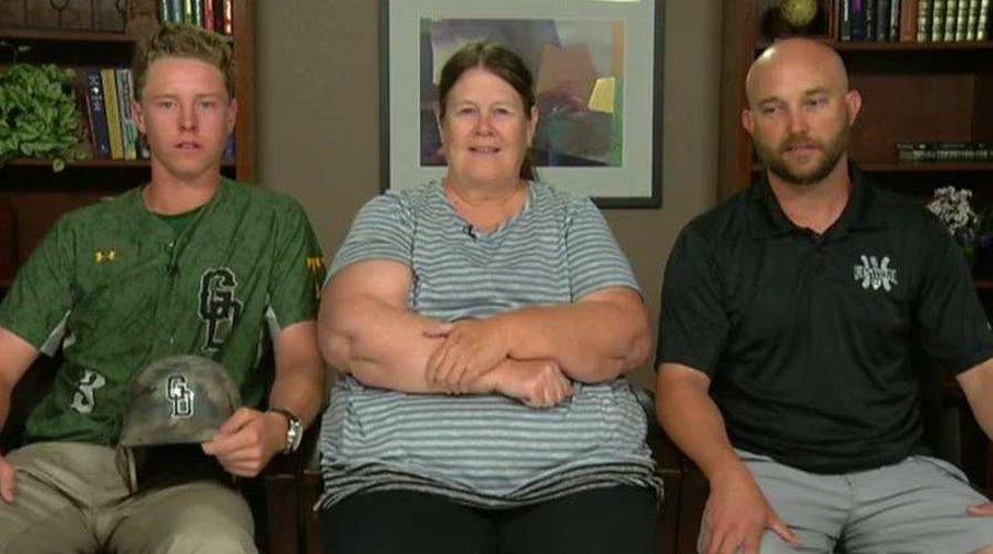 Baseball player wears helmet honoring soldier, gets home run