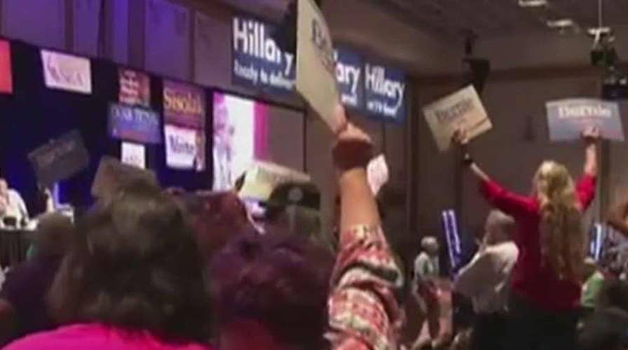 Clinton, Sanders supporters clash at convention in Nevada