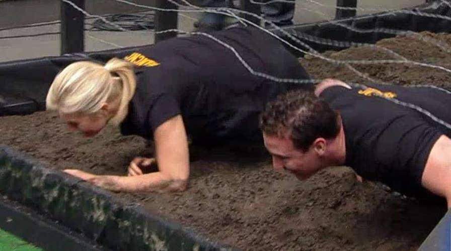 Ainsley Earhardt and Carl Higbie vs. CMC obstacle course