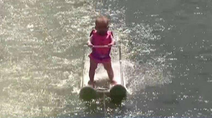 Father defends letting his 6-month-old daughter water ski