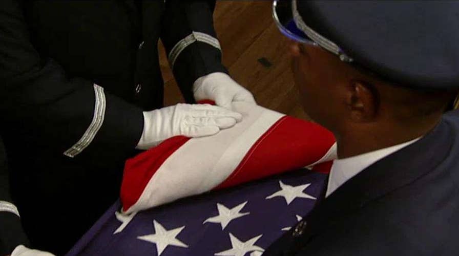 Six-man ceremonial flag fold