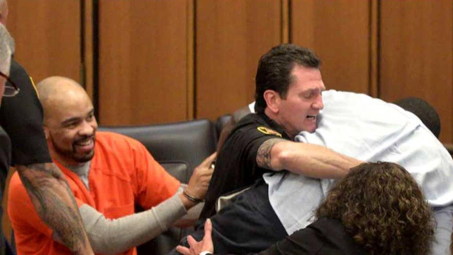 Victim's Dad Jumps Over Table To Attack Her Killer In Court | Fox News