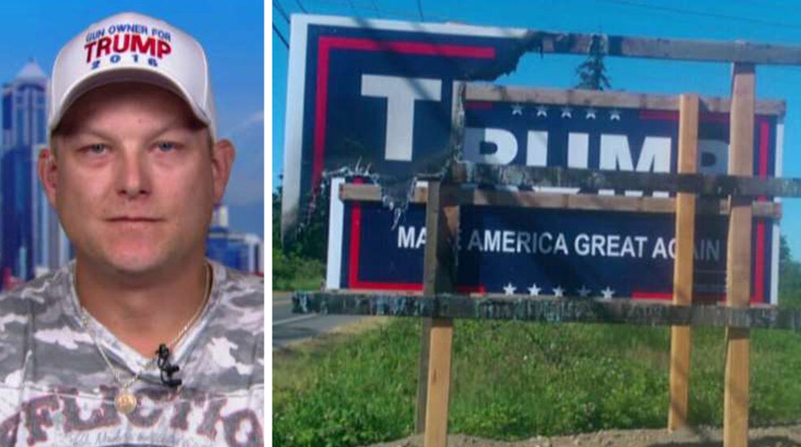 Trump supporter refuses to back down to vandals