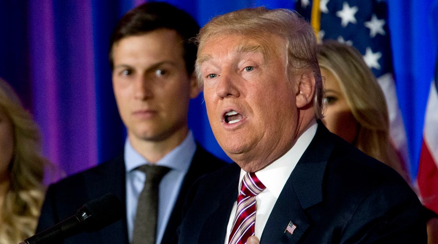 Trump shifts tone in primary victory speech