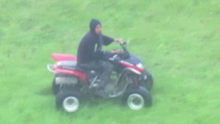 Teen taunts cops on wild off-road chase