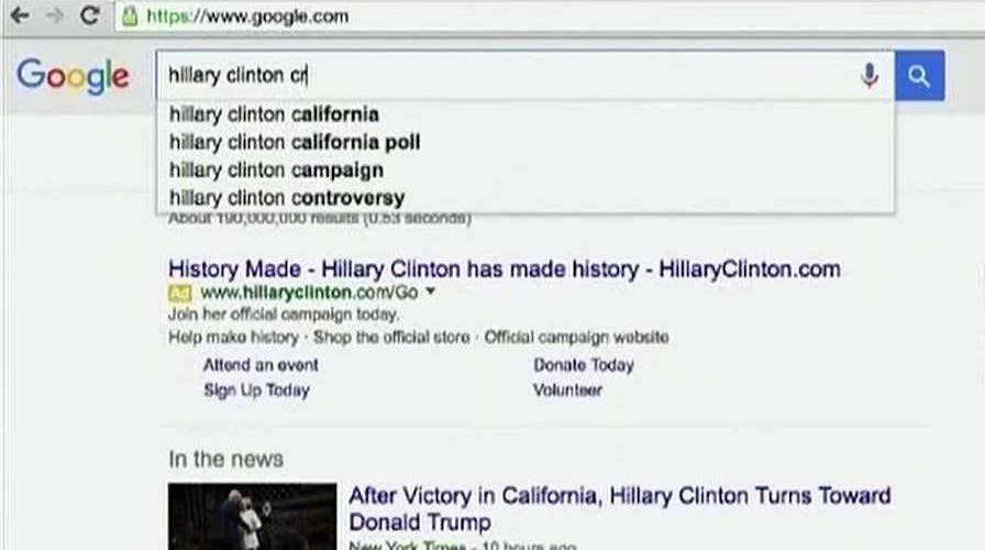 Google may be manipulating Hillary Clinton search results