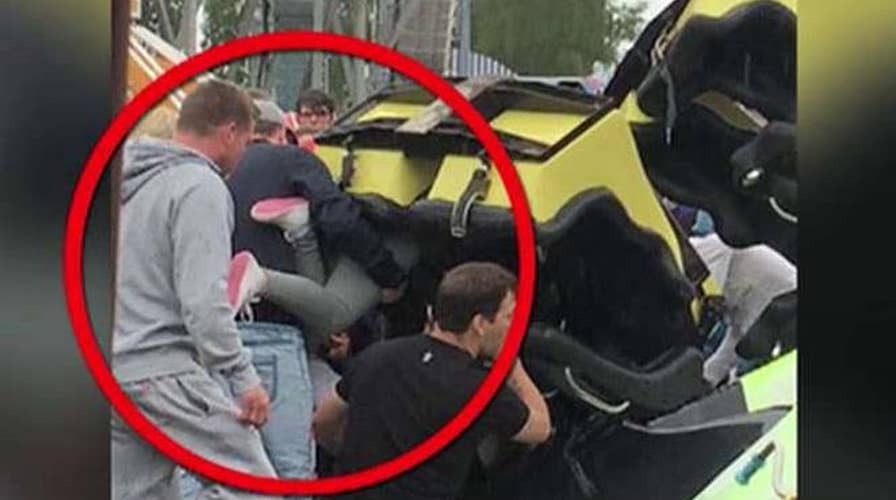 Several hurt when roller coaster careens off tracks