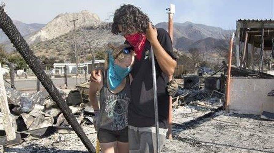 Dry conditions fuel wildfire in California