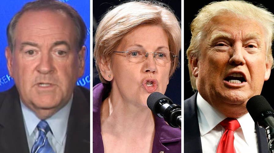 Huckabee reacts to Trump's campaign fight with Sen. Warren