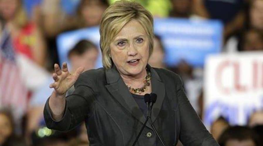 Clinton campaigns in battleground states