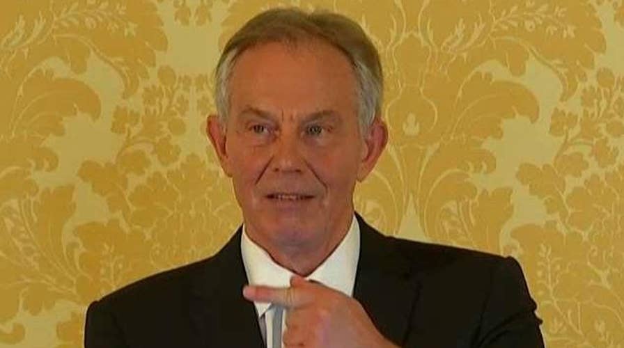 Former UK Prime Minister Tony Blair reacts to Iraq report